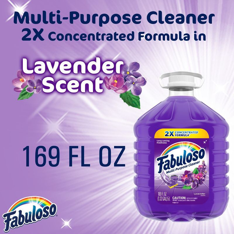 slide 4 of 6, Fabuloso Lavender Scent Multi-Purpose Cleaner 2X Concentrated Formula - 169 fl oz, 169 fl oz