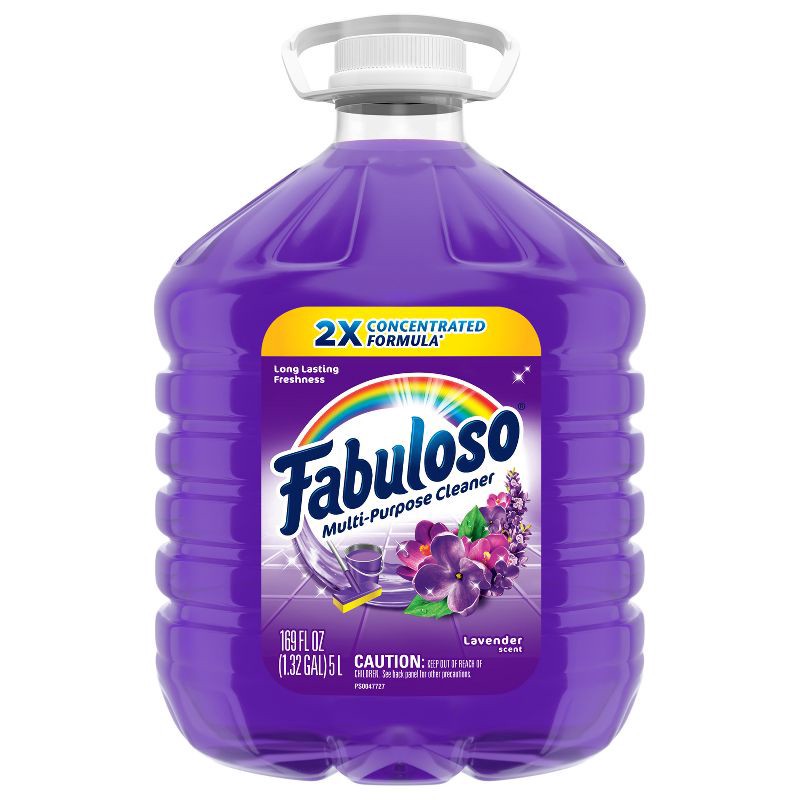 slide 8 of 14, Fabuloso Lavender Multi-Purpose Cleaner 2X Concentrated Formula Floor Cleaner - 169 fl oz, 169 fl oz