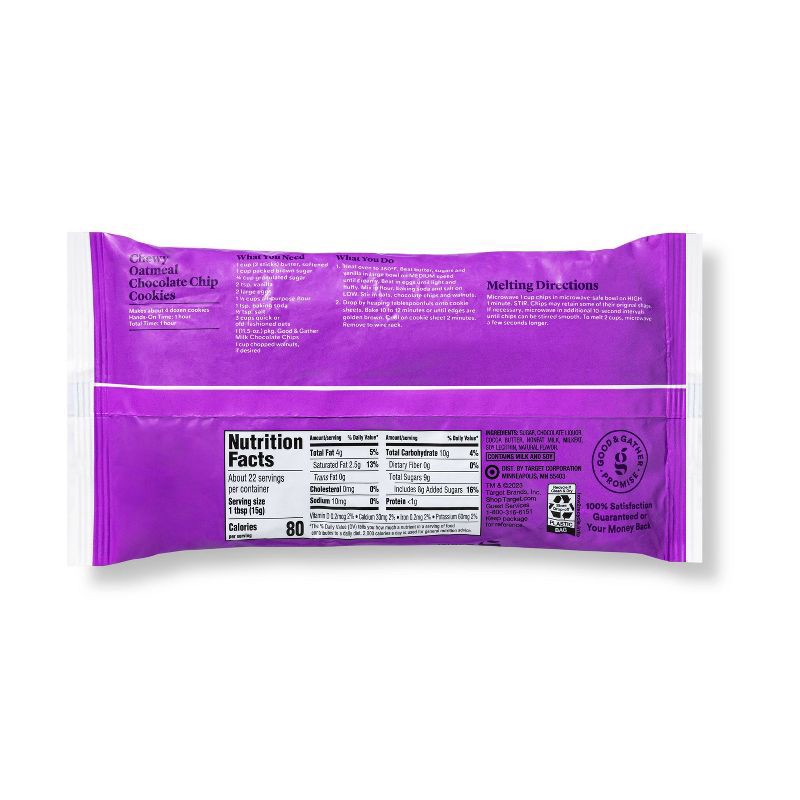 slide 3 of 5, Milk Chocolate Morsels - 11.5oz - Good & Gather™, 11.5 oz