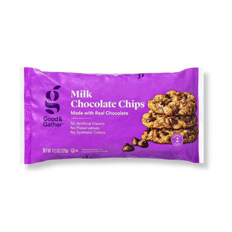 slide 1 of 6, Milk Chocolate Morsels - 11.5oz - Good & Gather™, 11.5 oz
