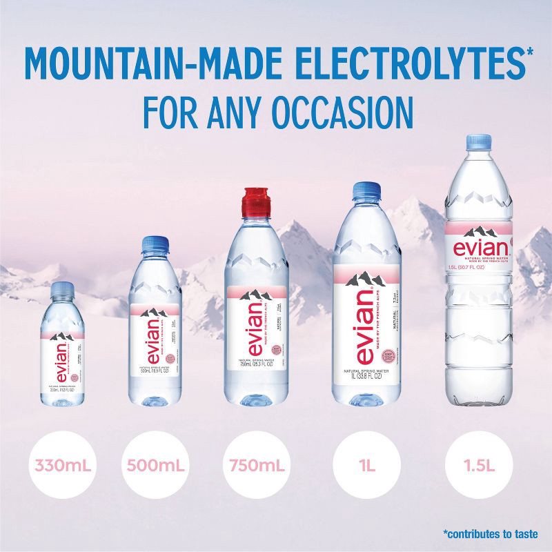 slide 2 of 11, Evian Natural Spring Water - 16.9 fl oz Bottle, 16.9 fl oz