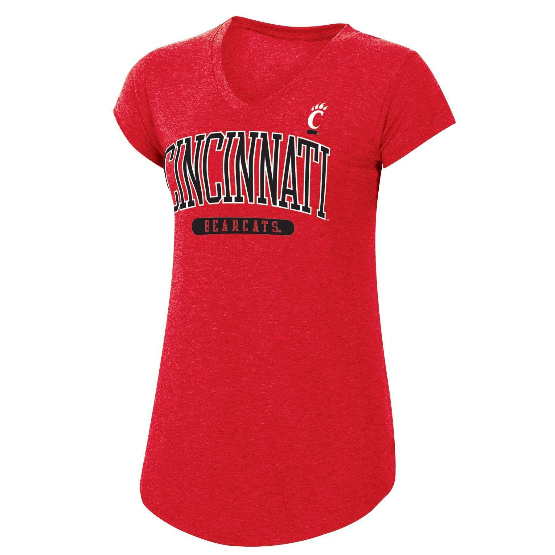 slide 1 of 2, NCAA Cincinnati Bearcats Women's Red Short Sleeve V-Neck T-Shirt - XL, 1 ct