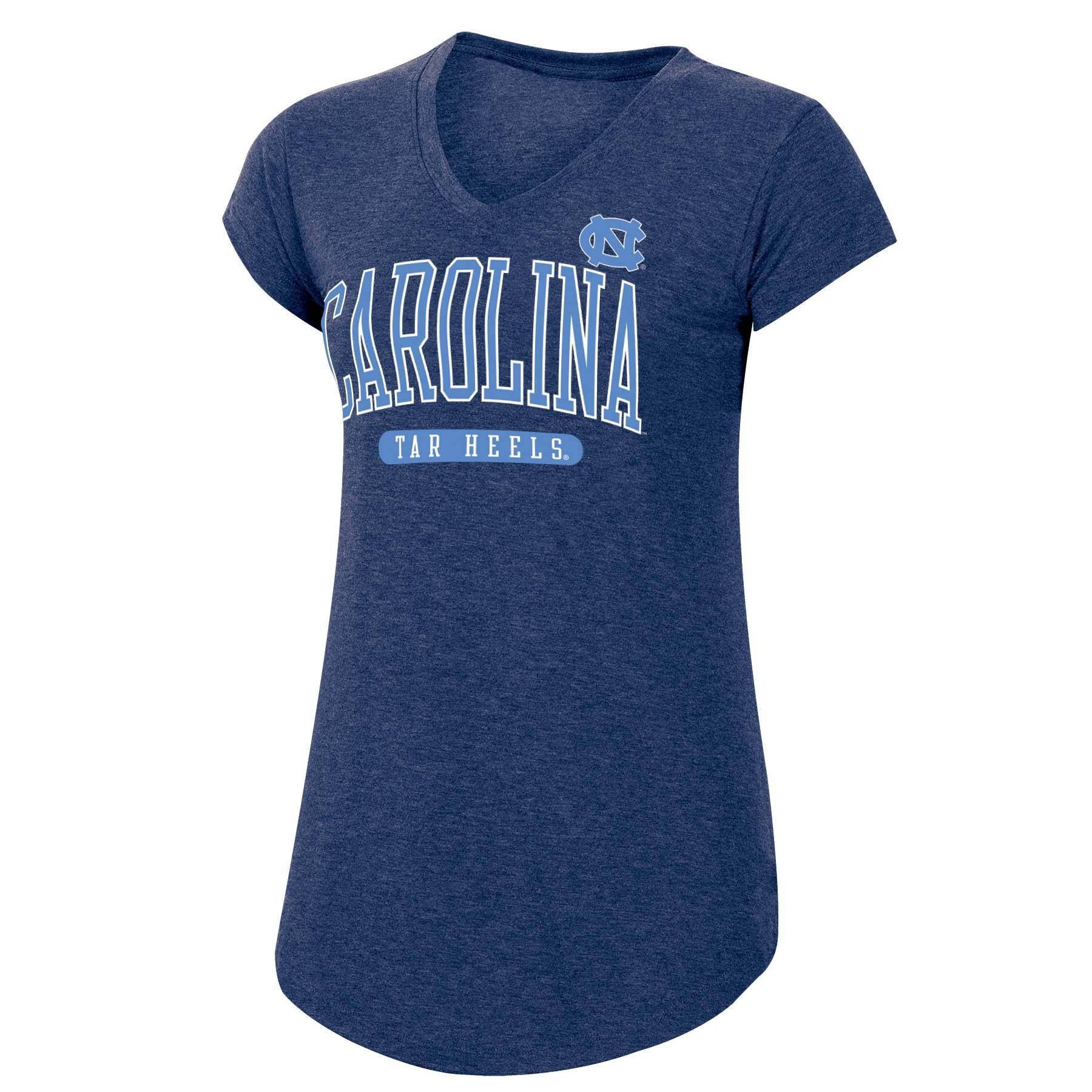 slide 1 of 2, NCAA North Carolina Tar Heels Women's Short Sleeve V-Neck Blue T-Shirt - XL, 1 ct