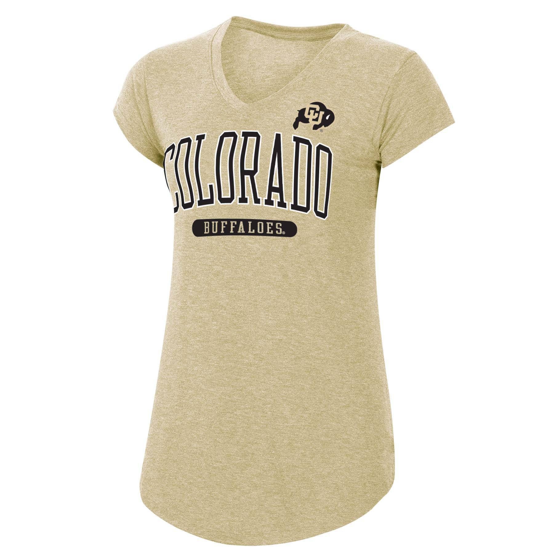 slide 1 of 2, NCAA Colorado Buffaloes Women's Tan Short Sleeve V-Neck T-Shirt - XL, 1 ct