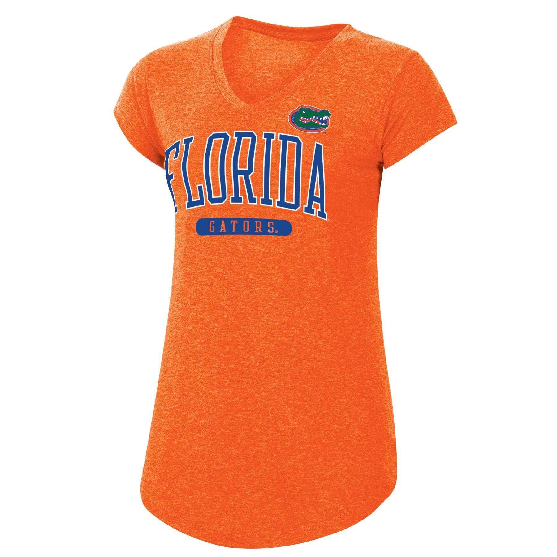 slide 1 of 2, NCAA Florida Gators Women's Orange Short Sleeve V-Neck T-Shirt - XL, 1 ct