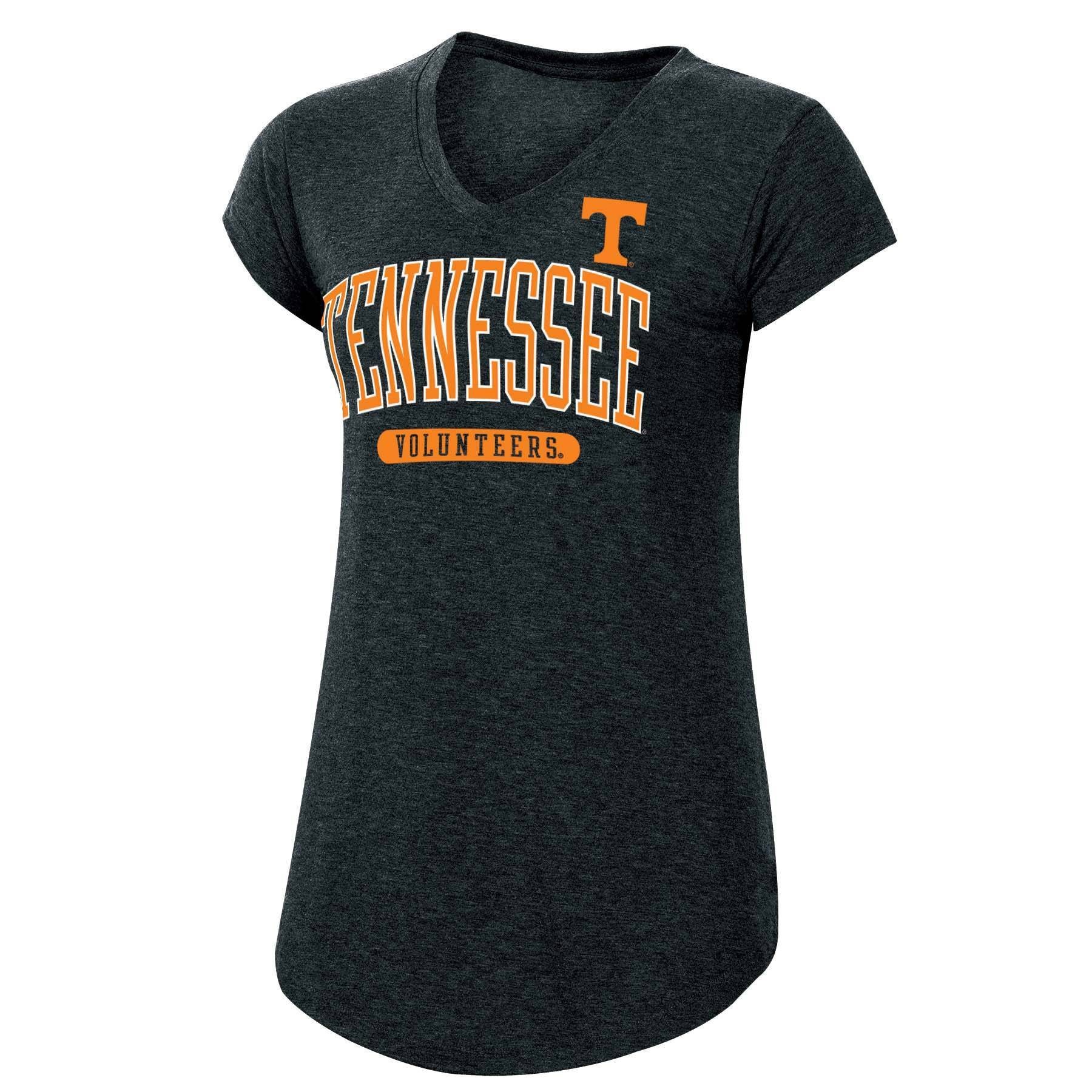 slide 1 of 2, NCAA Tennessee Volunteers Women's Short Sleeve V-Neck Black T-Shirt - XL, 1 ct