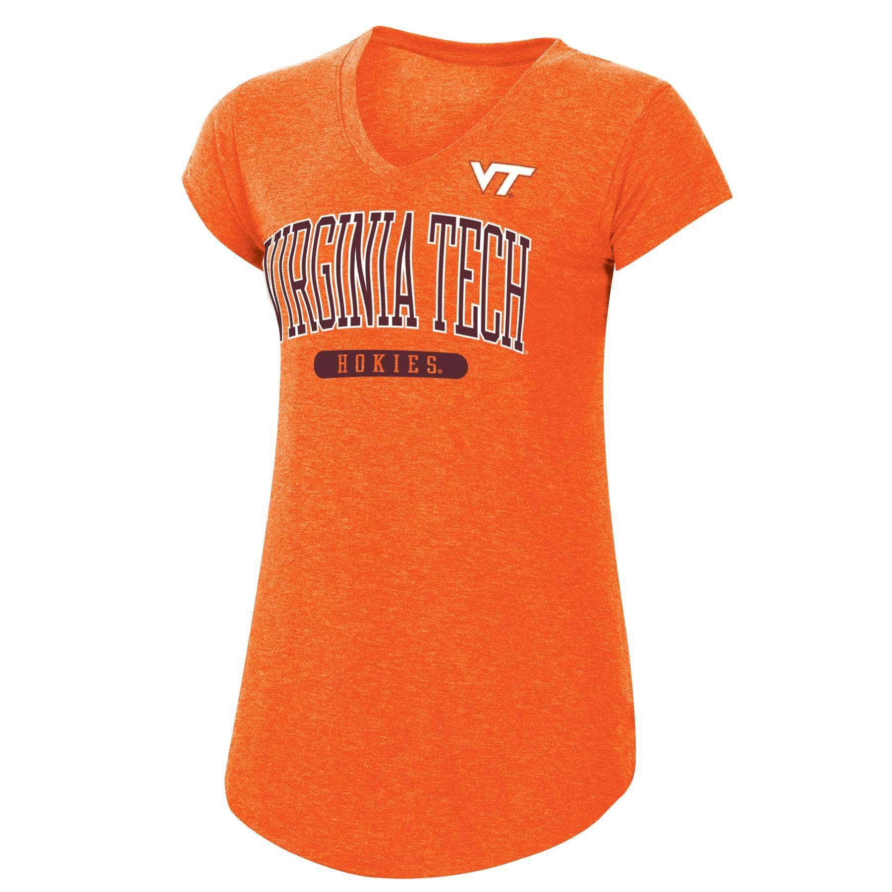 slide 1 of 2, NCAA Virginia Tech Hokies Women's Short Sleeve V-Neck Orange T-Shirt - XL, 1 ct