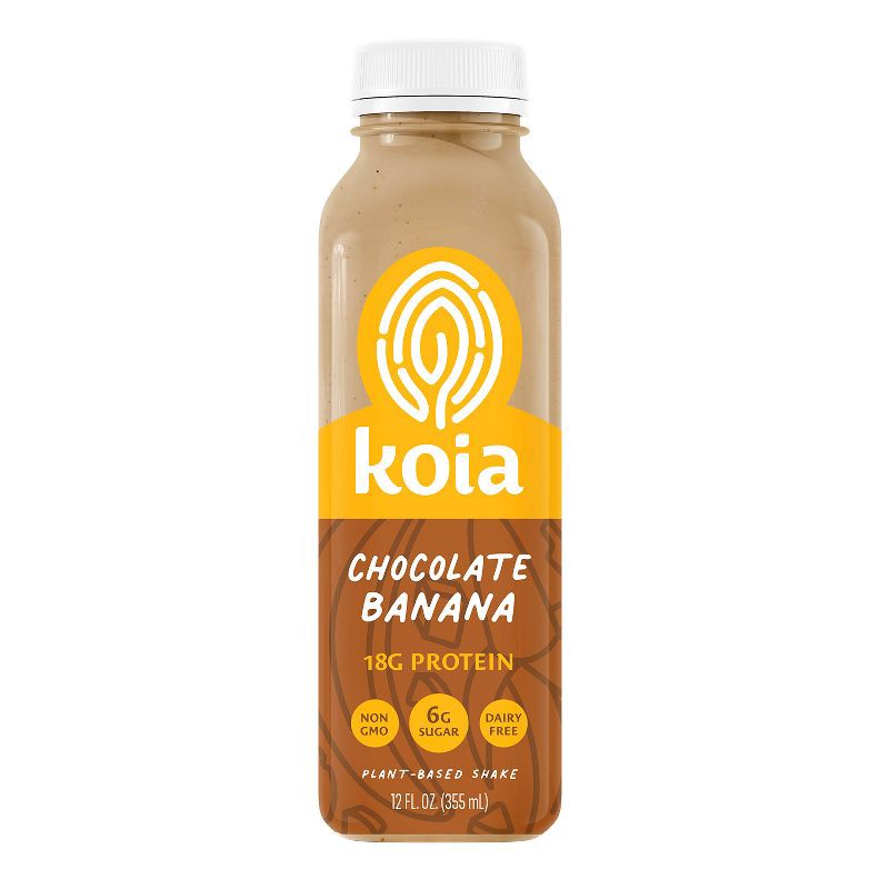 slide 2 of 7, Koia Chocolate Banana Plant Powered Nutrition Shake - 12 fl oz, 12 fl oz