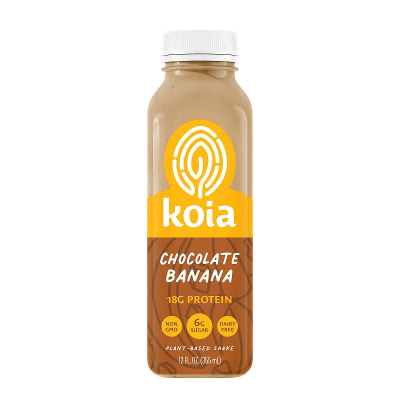 slide 1 of 7, Koia Chocolate Banana Plant Powered Nutrition Shake - 12 fl oz, 12 fl oz
