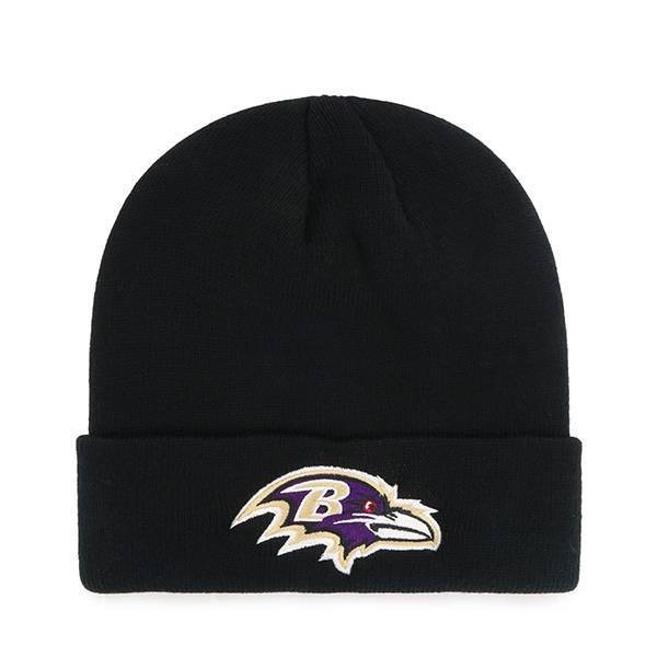 slide 1 of 2, NFL Baltimore Ravens Cuff Knit Beanie, 1 ct