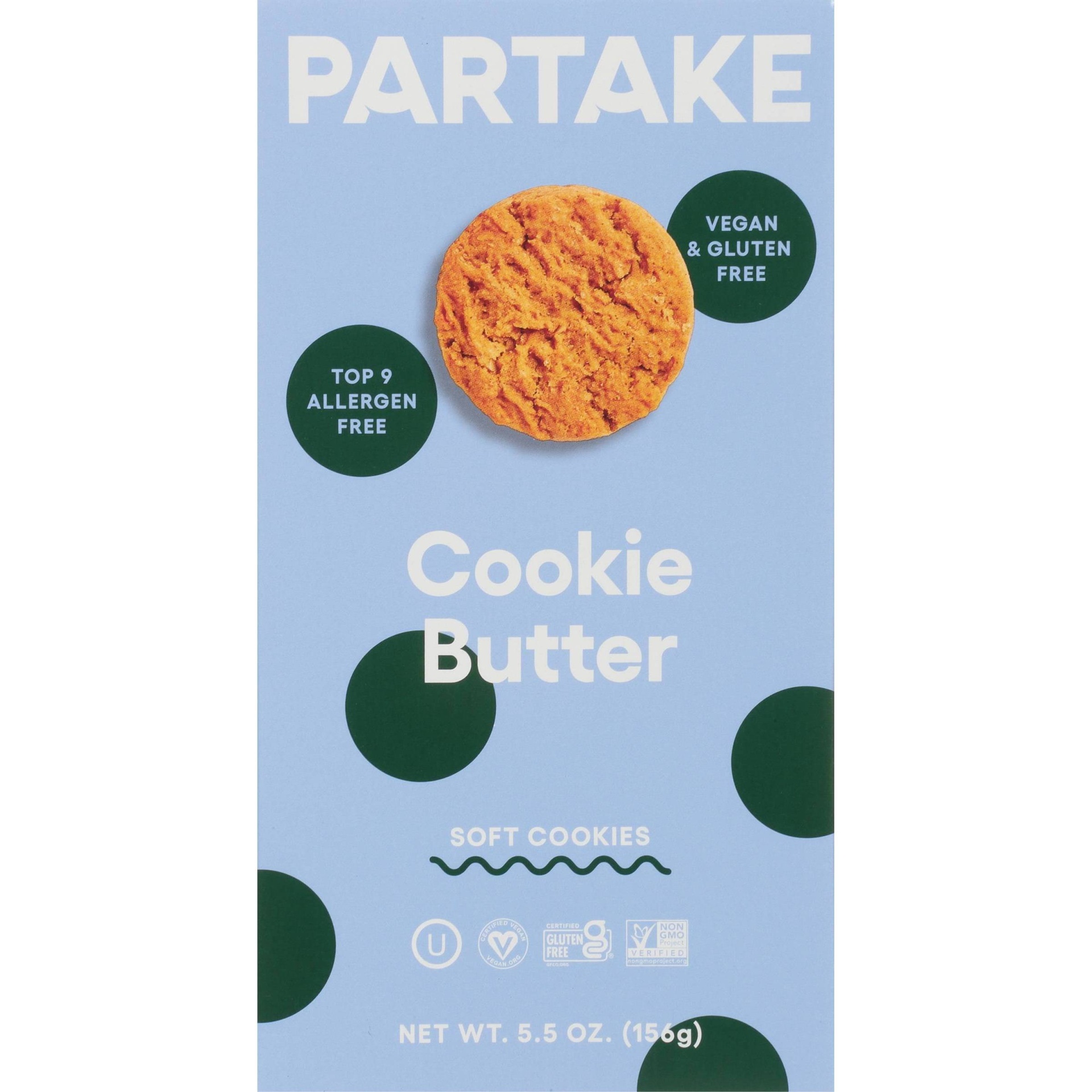 slide 1 of 5, Partake Gluten Free Vegan Soft Baked Cookie Butter Cookies - 5.5oz, 5.5 oz