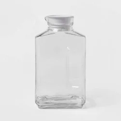 64oz Glass Straight Side Pitcher with Lid - Threshold™: Dishwasher-Safe Drink & Water Pitcher, Juice Container