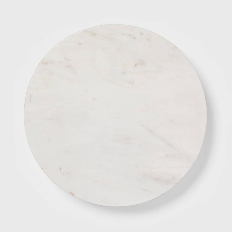 slide 3 of 3, 14" Marble and Wood Lazy Susan White - Threshold™, 1 ct