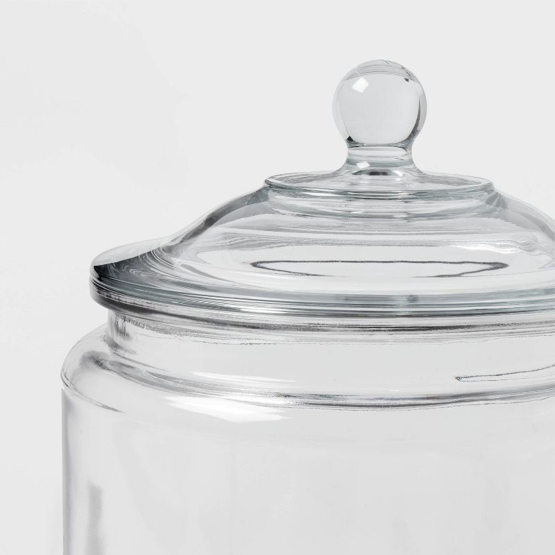 slide 3 of 4, 8qt Glass Beverage Dispenser - Threshold™: Traditional Glass Drink Server, Dishwasher-Safe, Hot/Cold Use, 8 qt
