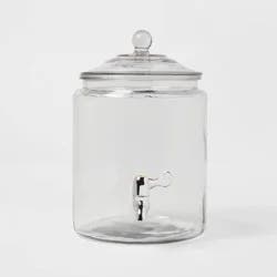 8qt Glass Beverage Dispenser - Threshold™: Traditional Glass Drink Server, Dishwasher-Safe, Hot/Cold Use