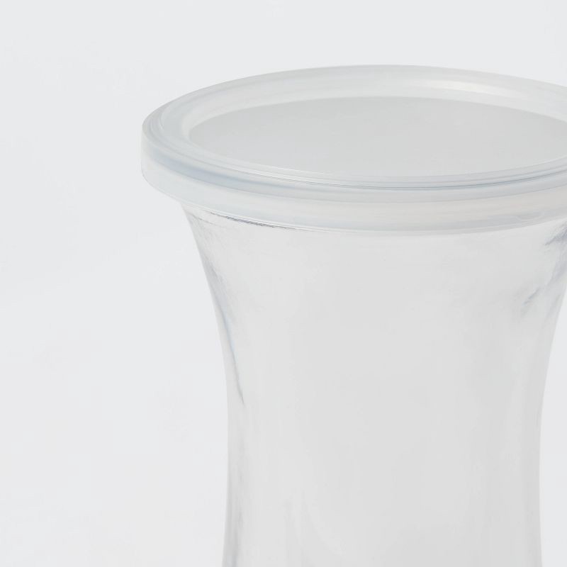 slide 3 of 3, 32oz Glass Carafe with Lid - Threshold™: Dishwasher-Safe Juice Container, Traditional Style, Cold Beverage Server, 32 oz
