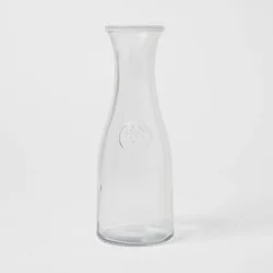 32oz Glass Carafe with Lid - Threshold™: Dishwasher-Safe Juice Container, Traditional Style, Cold Beverage Server