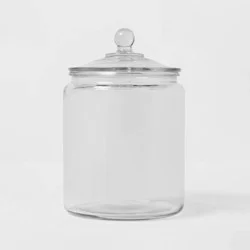 75oz Glass Jar and Lid - Threshold™: Clear Food Storage, Candy & Cookie Jar, Hand Wash, 8.4" Height