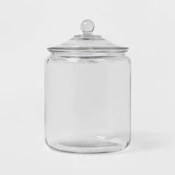 138oz Glass Jar and Lid - Threshold™: Clear Glass Container, Cookie & Candy Storage, Hand Wash, 9.54" Height