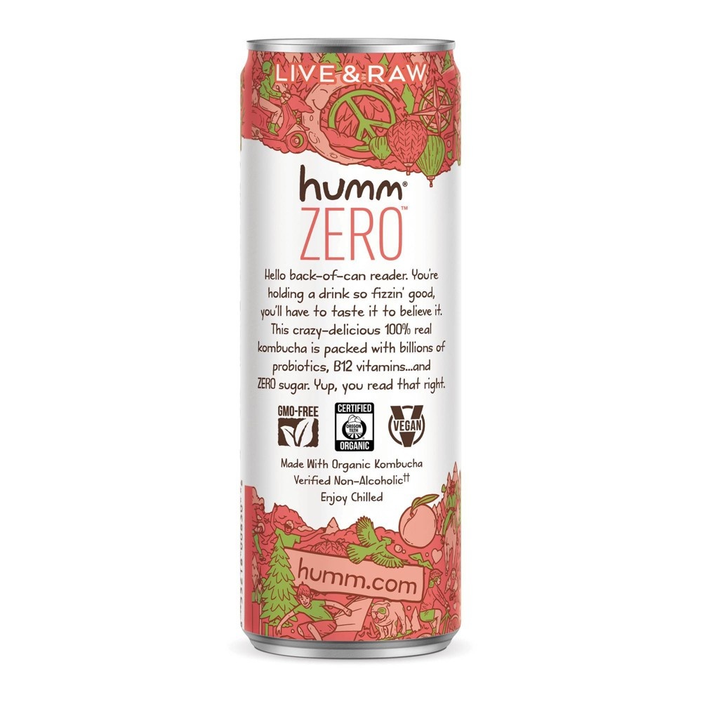 slide 3 of 4, Humm Kombucha Humm Zero Sugar Peach Tea Kombucha - 12 fl oz, 12 fl oz