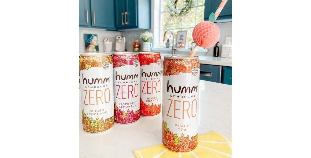 slide 4 of 4, Humm Kombucha Humm Zero Sugar Peach Tea Kombucha - 12 fl oz, 12 fl oz