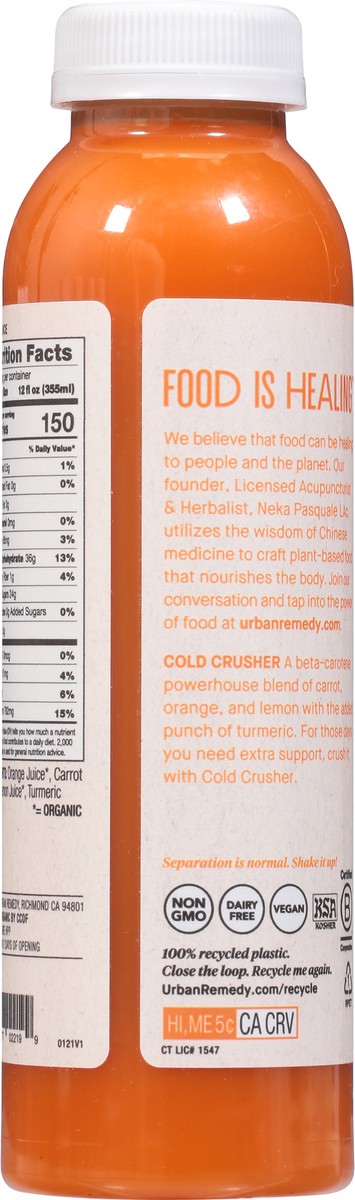 slide 3 of 9, Urban Remedy Cold Crusher Organic Cold-Pressed Juice - 12 fl oz, 12 fl oz