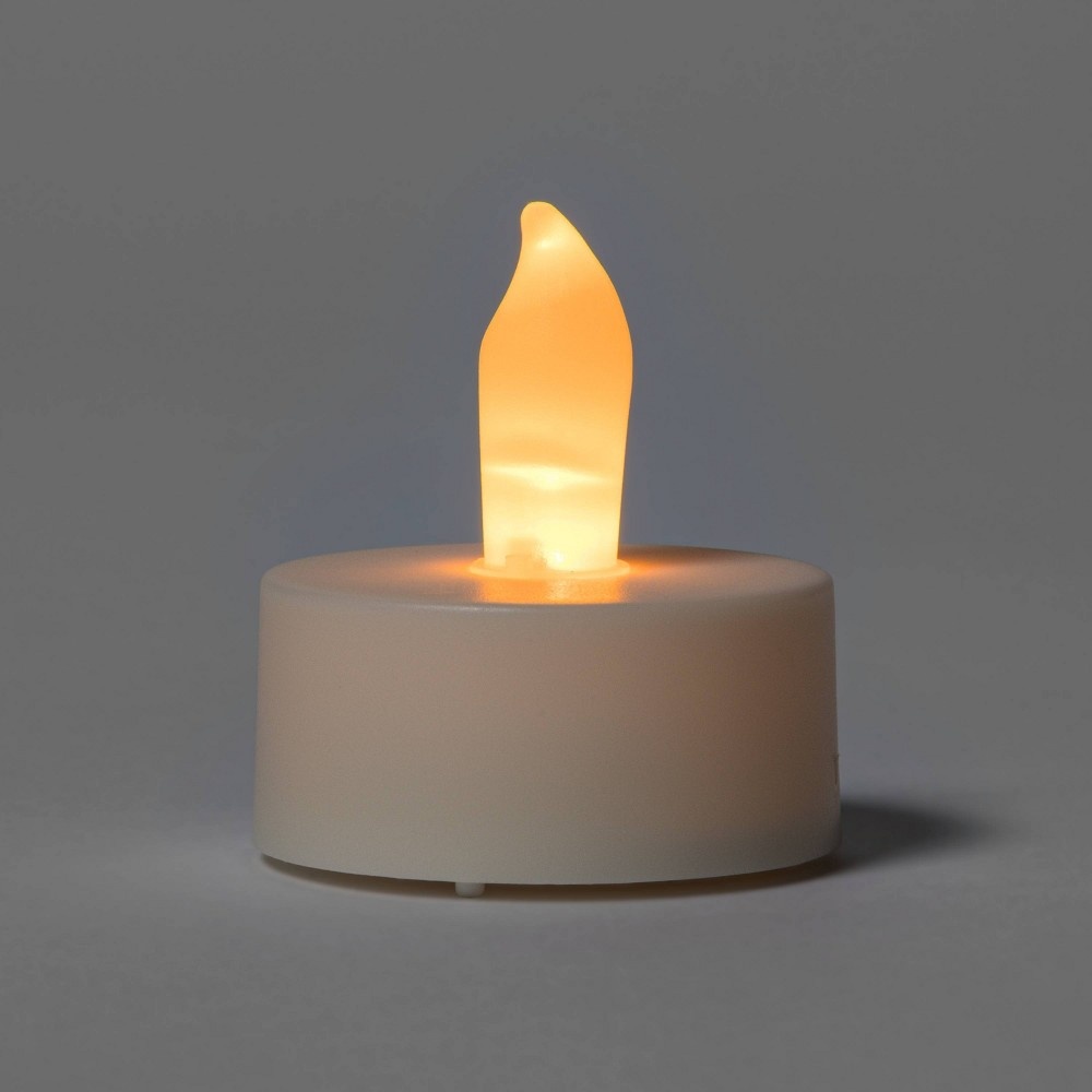 slide 2 of 3, Twist-Flame LED Tealight Candles (Cream) - Room Essentials, 24 ct