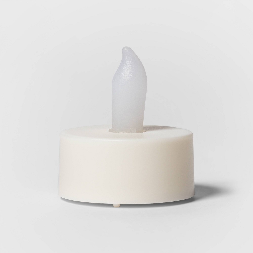 slide 3 of 3, Twist-Flame LED Tealight Candles (Cream) - Room Essentials, 24 ct