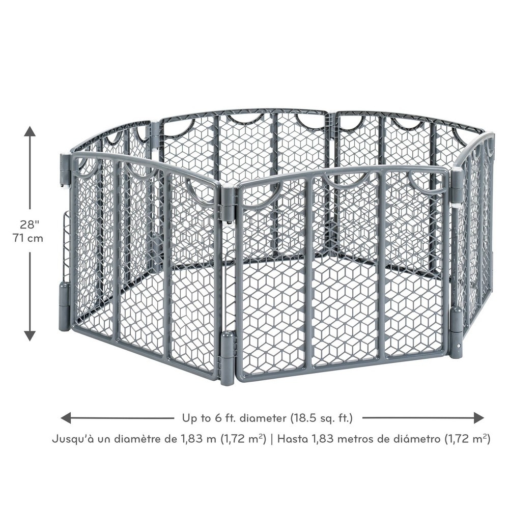 slide 2 of 13, Evenflo Versatile Play Space Gate - Cool Gray, 1 ct