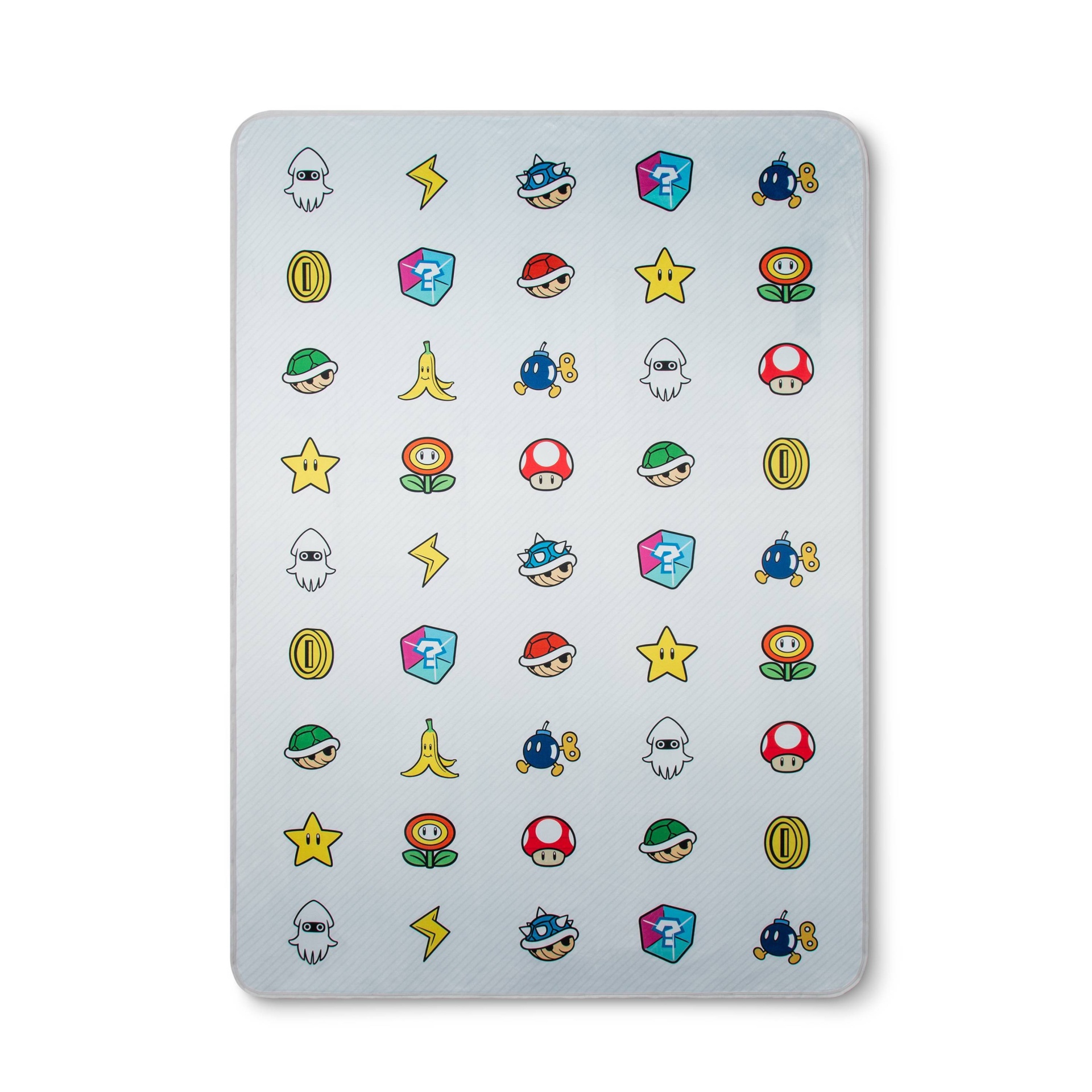 slide 1 of 1, Nintendo Mario Renegade Round Up Blanket White, 1 ct