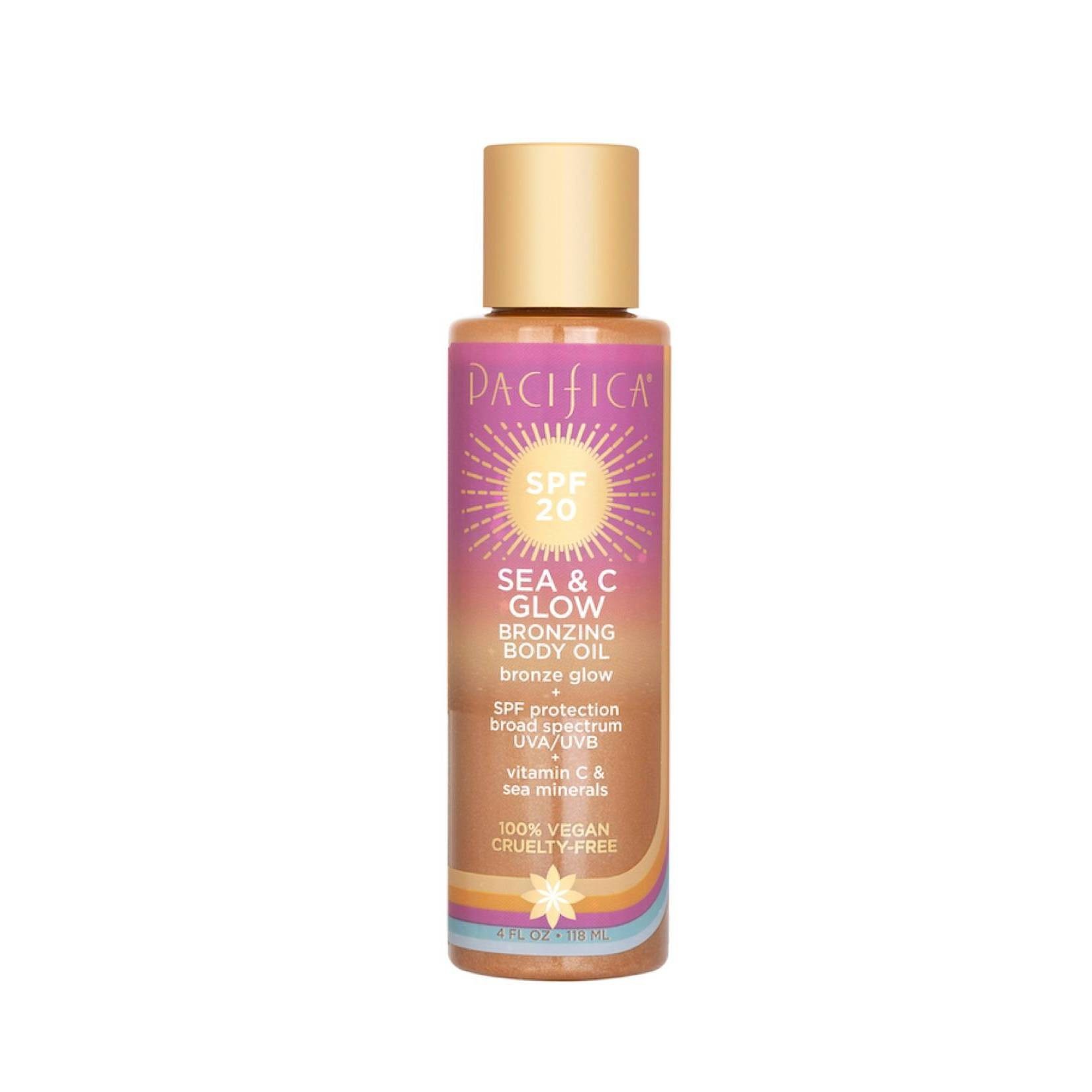 slide 1 of 2, Pacifica Sea & C Glow Bronzing Body Oil - SPF, 20 x 4 fl oz