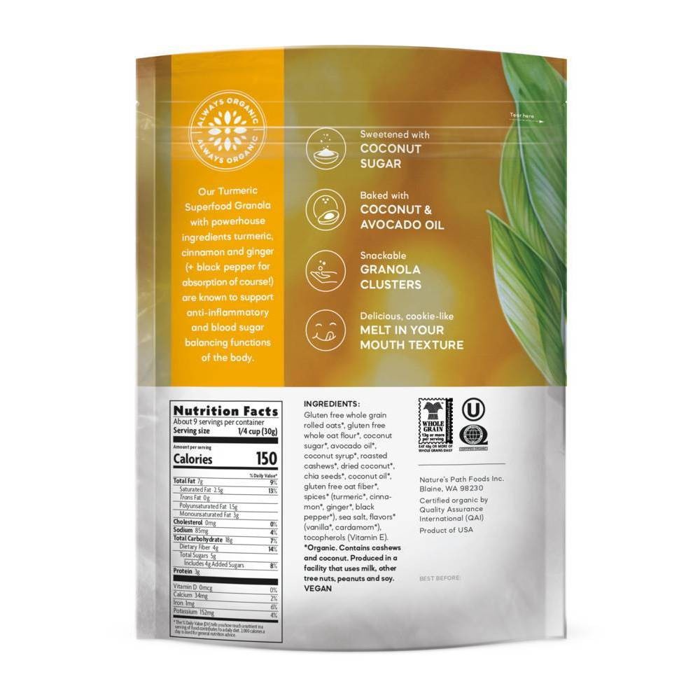 slide 2 of 5, Nature's Path Golden Turmeric Superfood Granola, 9.5 oz