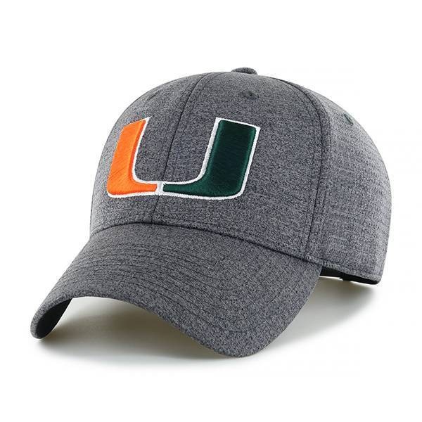 slide 1 of 2, NCAA Miami Hurricanes Men's Gray Structured Mesh Hat, 1 ct