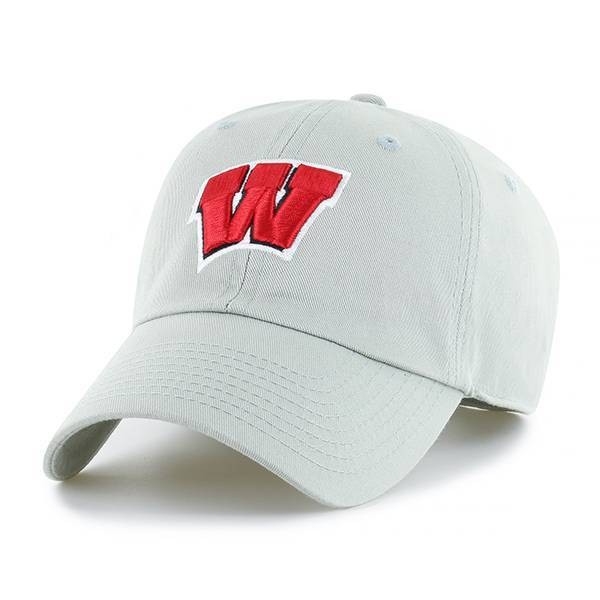 slide 1 of 2, NCAA Wisconsin Badgers Men's Light Gray Washed Relaxed Fit Hat, 1 ct