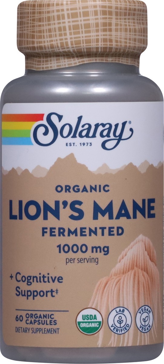 slide 13 of 13, Solaray 1000 mg Lion's Mane 60 Organic Capsules, 60 ct