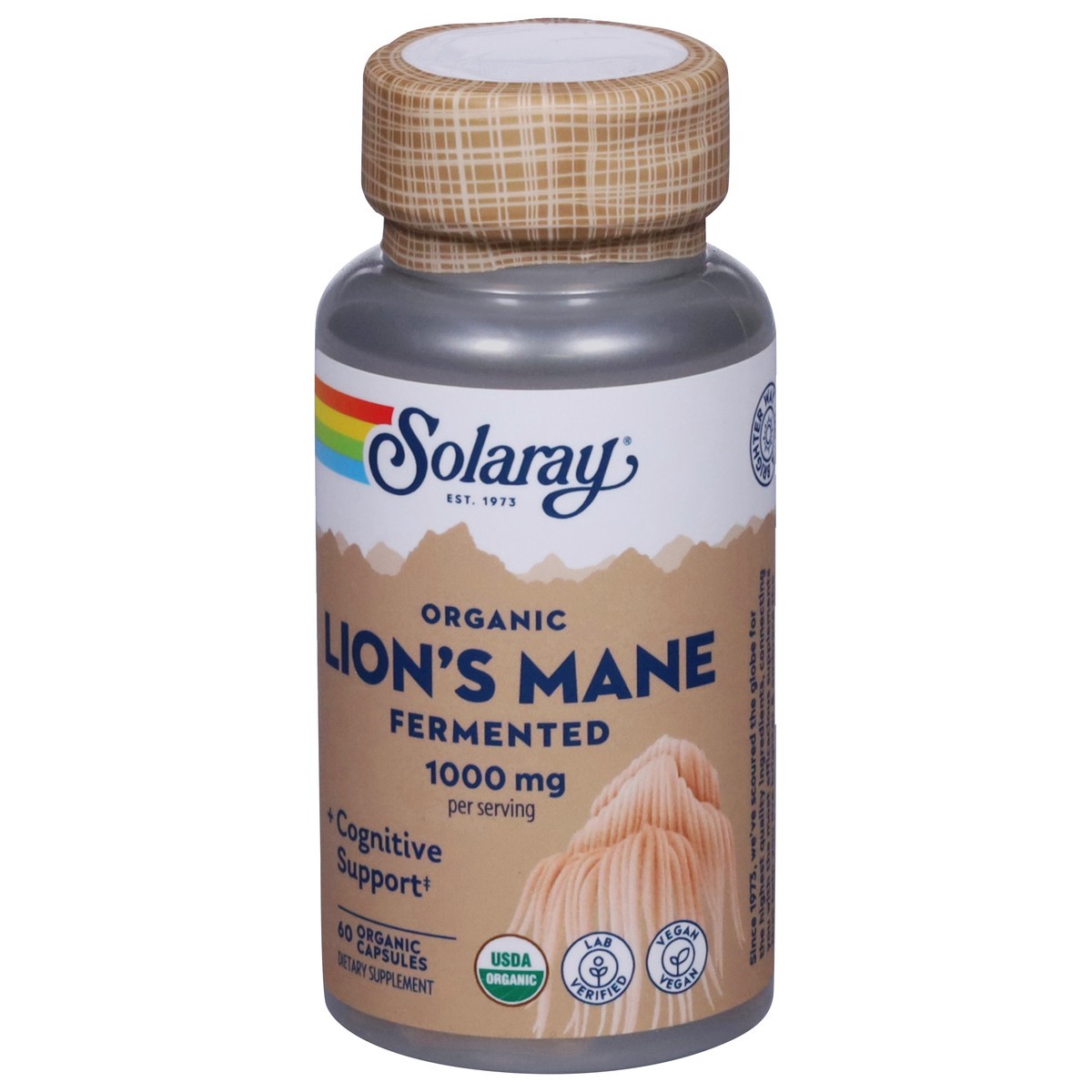 slide 11 of 13, Solaray 1000 mg Lion's Mane 60 Organic Capsules, 60 ct