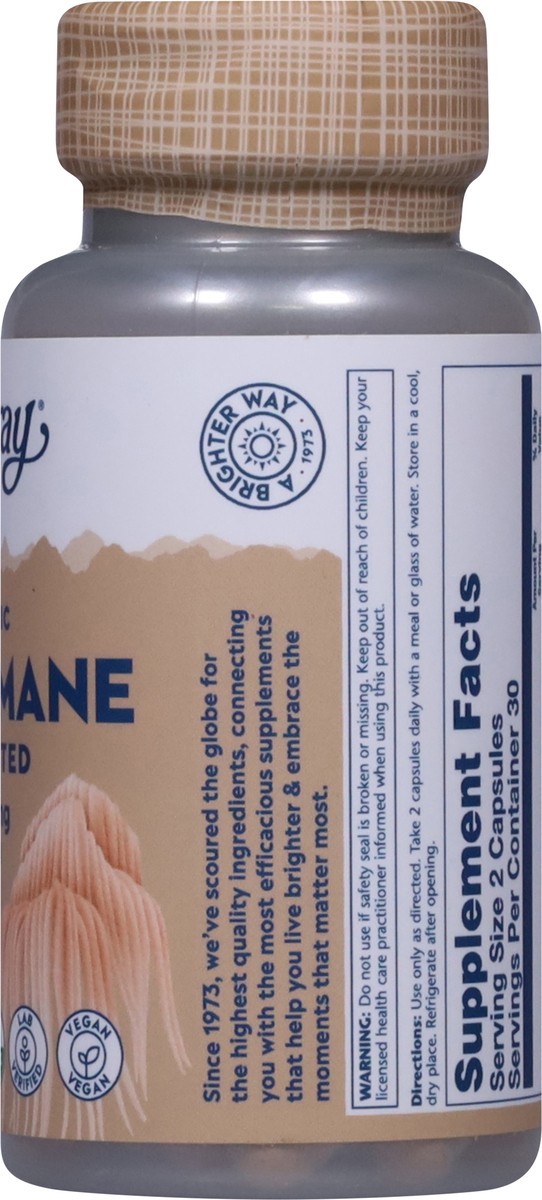 slide 12 of 13, Solaray 1000 mg Lion's Mane 60 Organic Capsules, 60 ct