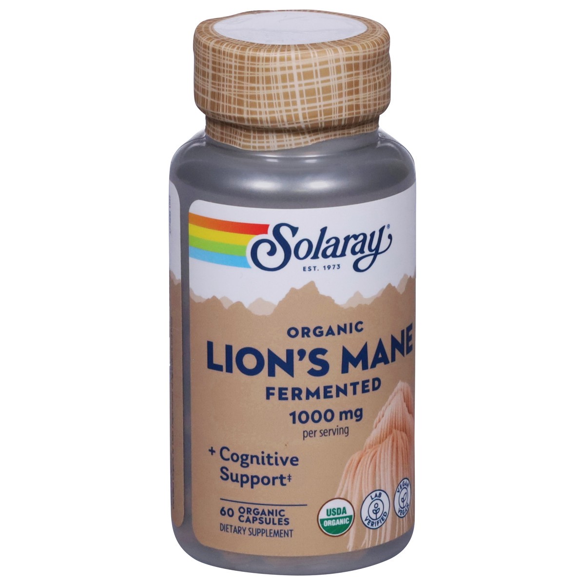 slide 5 of 13, Solaray 1000 mg Lion's Mane 60 Organic Capsules, 60 ct