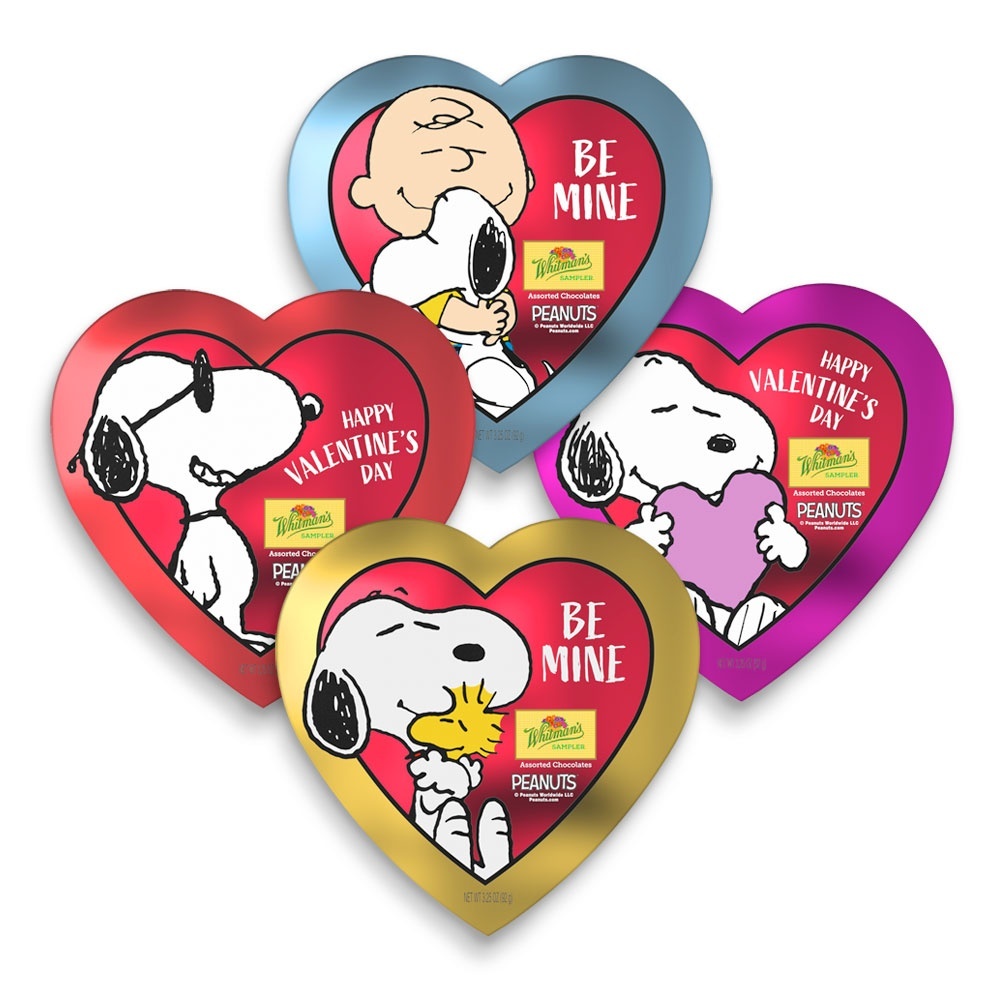 slide 1 of 1, Whitman's Assorted Valentines Snoopy Heart, 3.25 oz