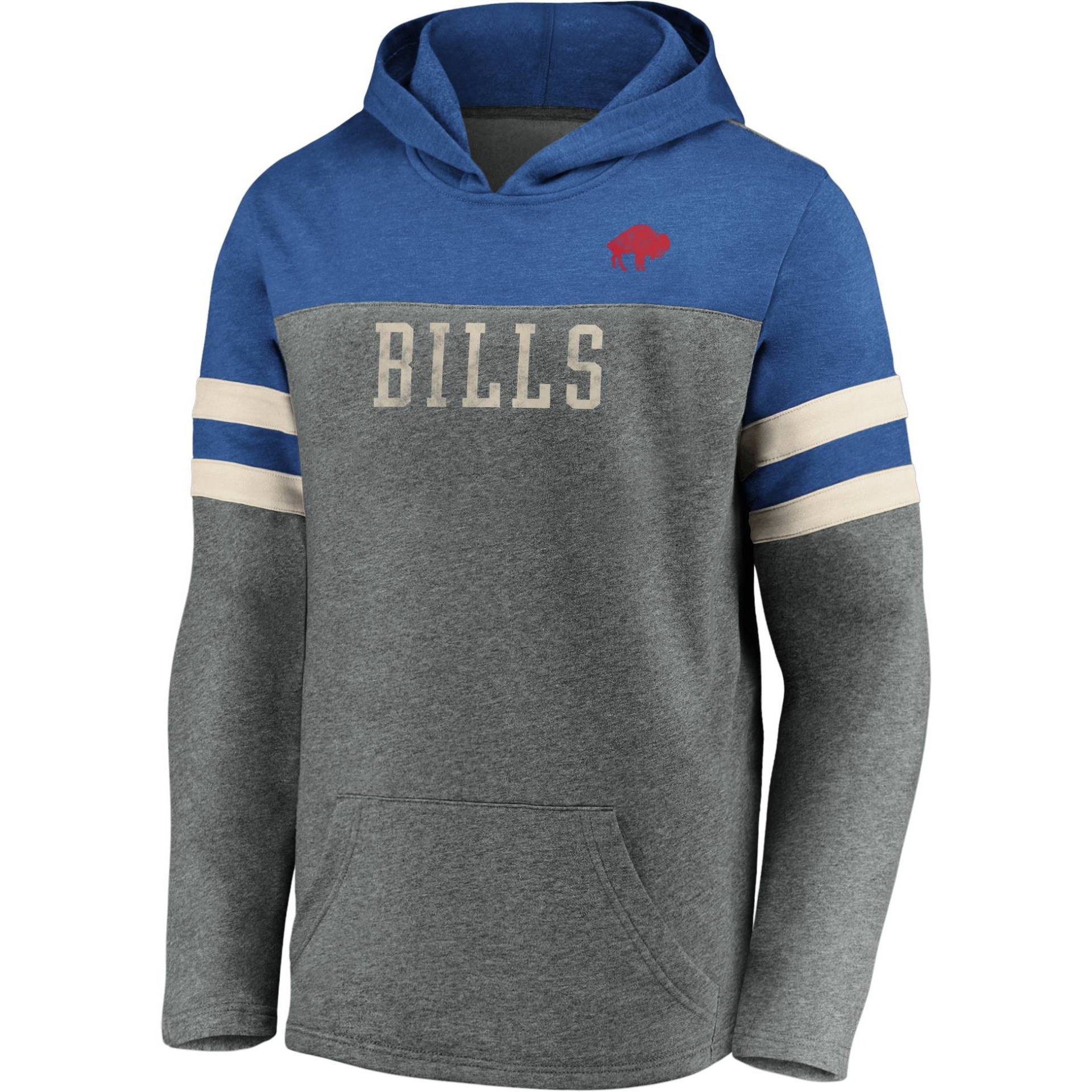 slide 1 of 3, NFL Buffalo Bills Men's Gray Retro Hoodie - XL, 1 ct