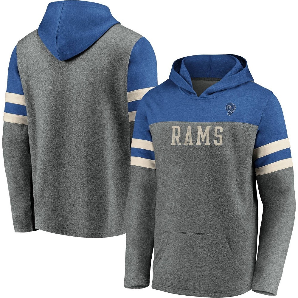 slide 3 of 3, NFL Los Angeles Rams Men's Gray Retro Hoodie - XL, 1 ct