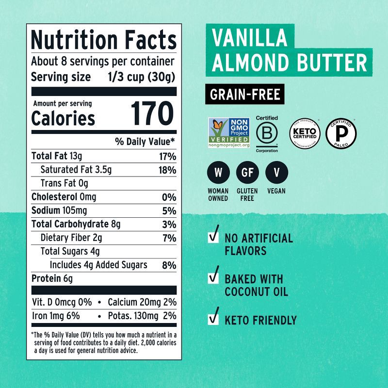 slide 2 of 6, purely elizabeth. Purely Elizabeth Vanilla Almond Butter Grain Free Granola - 8oz, 8 oz