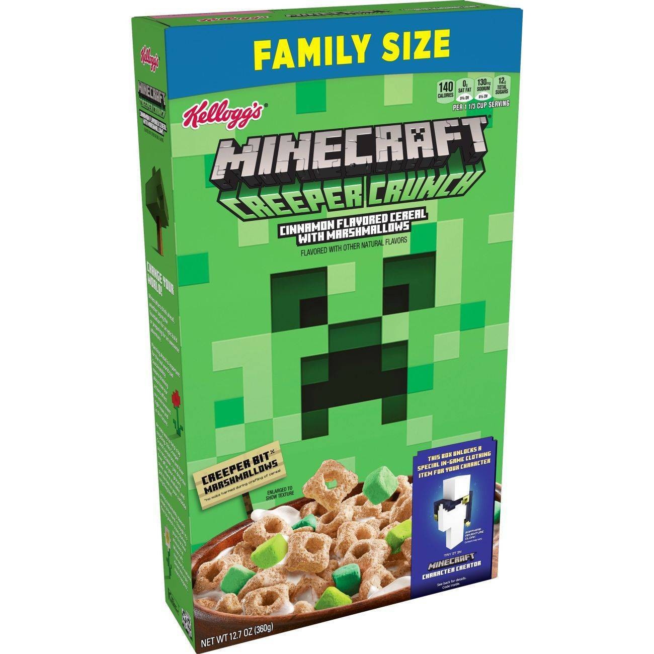 slide 1 of 5, Kellogg's Minecraft Cereal Family Size, 12.7 oz