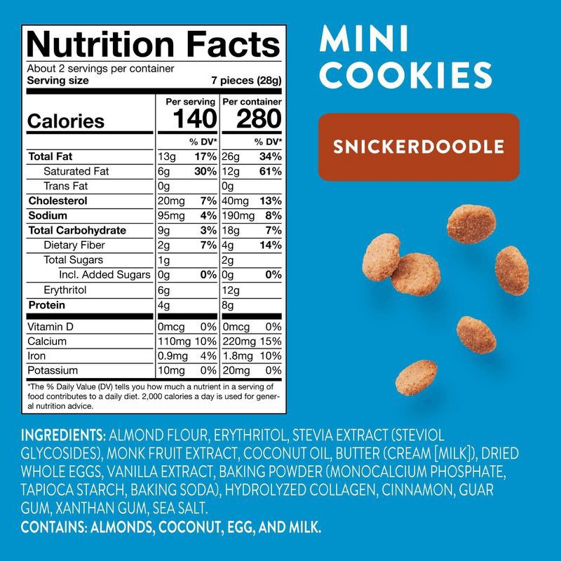 slide 4 of 6, HighKey Snickerdoodle Mini Cookies - 2oz, 2 oz