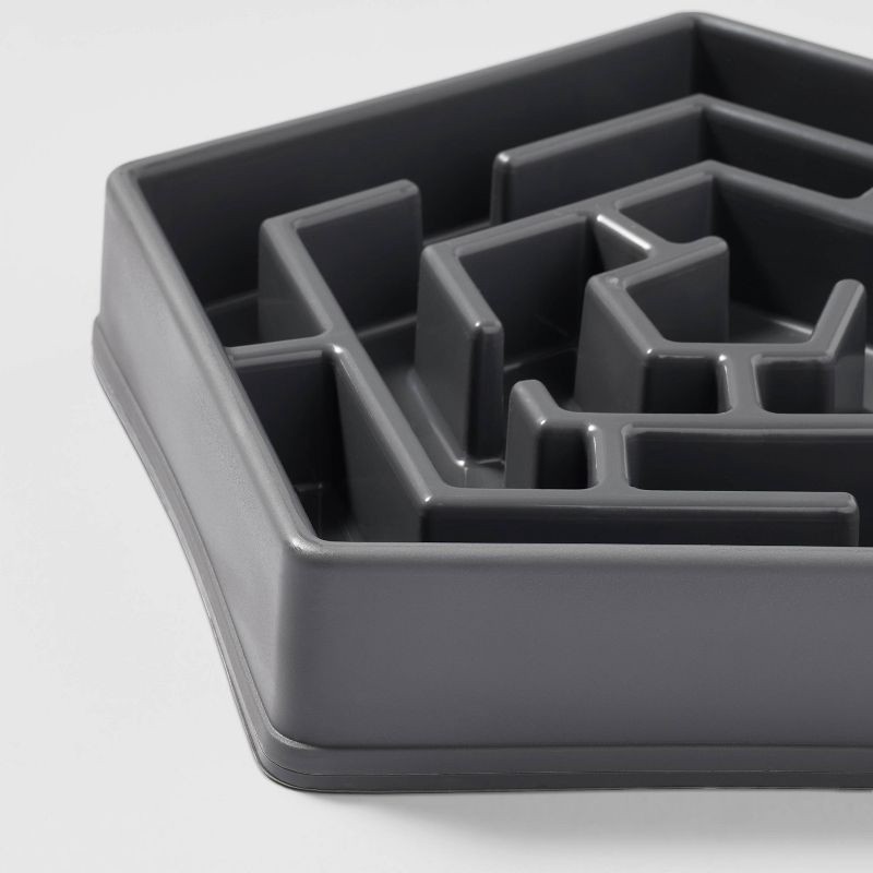 slide 3 of 3, Slow Eat Maze Dog's Bowl 4 Cup - Gray - Boots & Barkley™, 1 ct