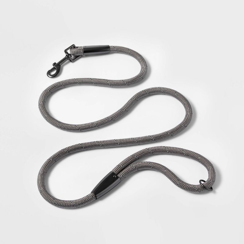 slide 1 of 3, Reflective Rope Dog Leash - Gray - Boots & Barkley™, 1 ct