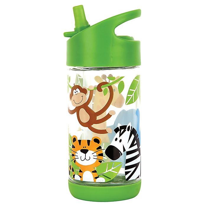 slide 3 of 3, Stephen Joseph Zoo Flip Top Bottle - Green, 1 ct