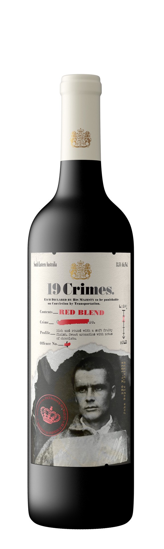 slide 1 of 2, 19 Crimes Red Wine Blend 750ml, 750 ml