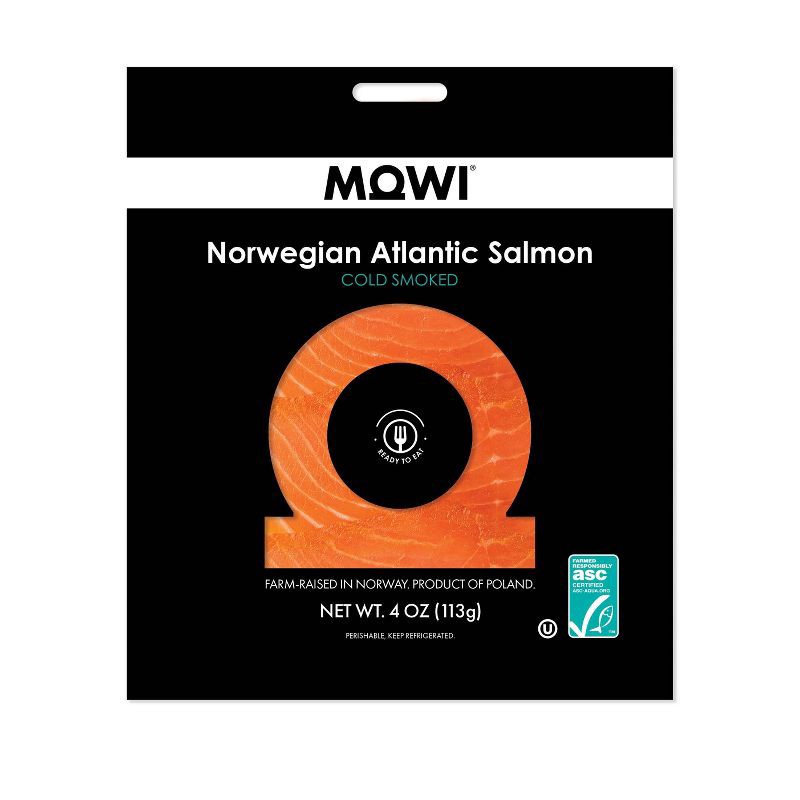 slide 1 of 3, MOWI Cold Smoked Norwegian Atlantic Salmon - 4oz, 4 oz