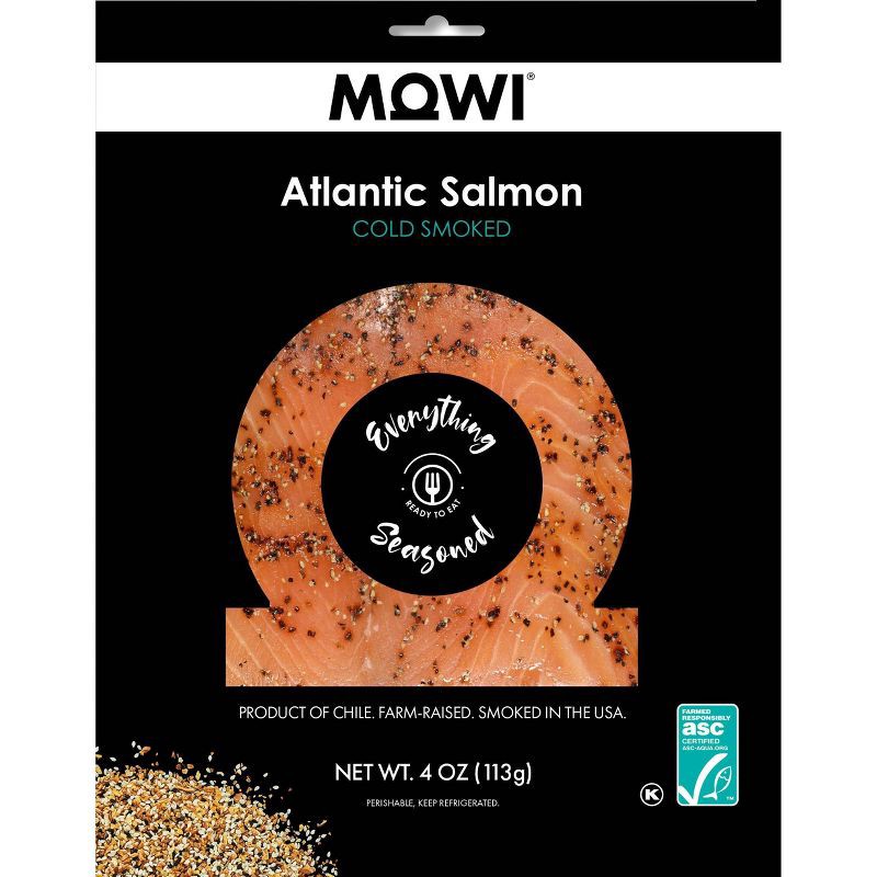 slide 1 of 3, MOWI Everything Seasoning Cold Smoked Atlantic Salmon - 4oz, 4 oz